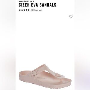 New NIB Birkenstock Gizeh Eva sandals pink light rose 8-8.5 or 39